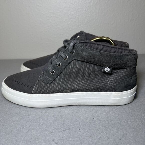 Sperry Crest Knoll  High Top Sneaker Chukka Womens 7.5 Canvas Gray Lace Up - Picture 3 of 13